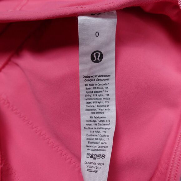New Lululemon Size 0 Align T Strap Tank SAKP Sakura Pink Bra Nulu $68 - Picture 5 of 7
